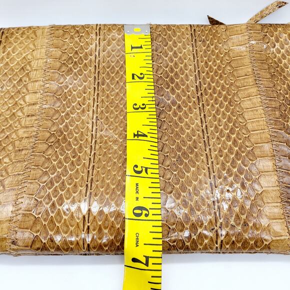 Clemente Brown Snakeprint Faux Leather Detachable Strap Shoulder Bag - Picture 8 of 11